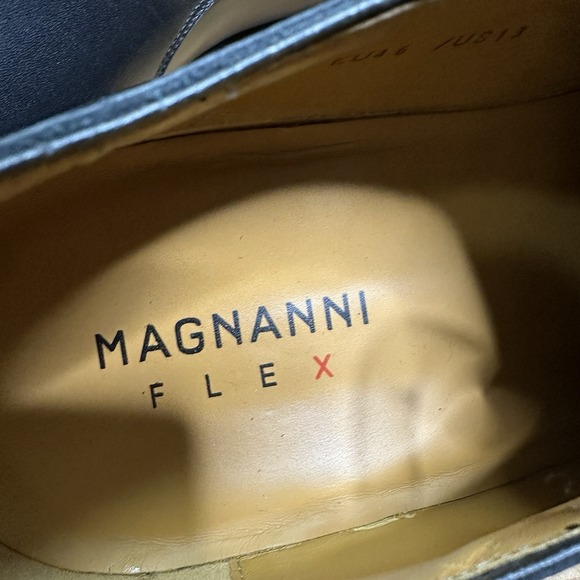 Magnanni Harlan Black Cap Toe Lace Up Derby Flex size Eur 46 US 13 - Picture 5 of 8